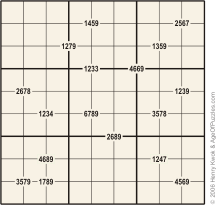 Age of Puzzles Quadruple Clue Sudoku